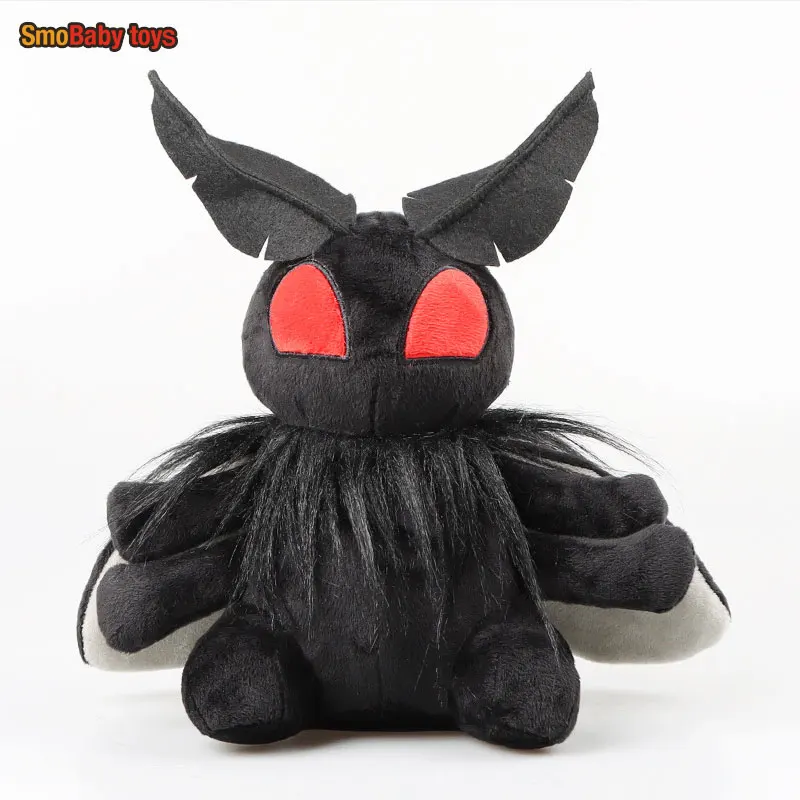 

28cm Mothman Plush Toy Cartoon Game Dark Black Stuffed Animal Horror Doll for Children Gifts Fans Collection