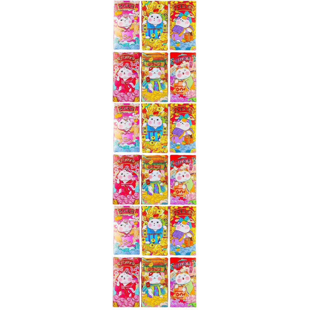 

18 Pcs Cartoon Cat Red Envelopes Chinese Money Envelopes for 2023 Rabbit New Year Wedding
