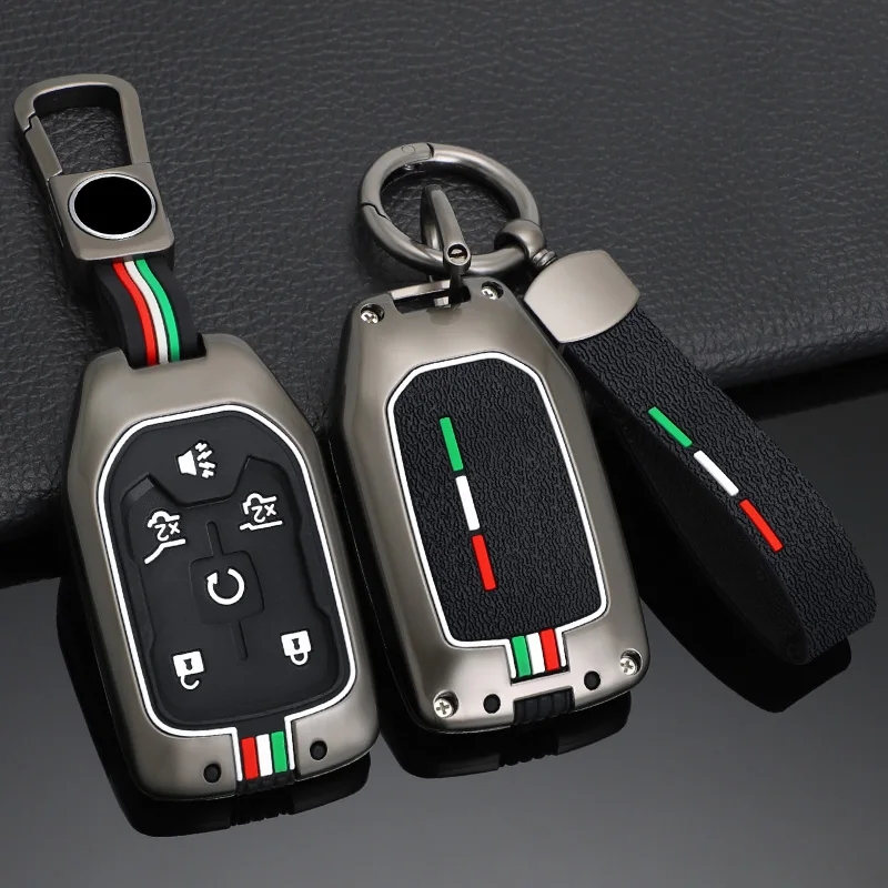 

Zinc Alloy+Silica Gel Noctilucent Car Remote Key Bag For GMC YUKON SIERRA TERRAIN 2018 2020 2021 2023 Accessories