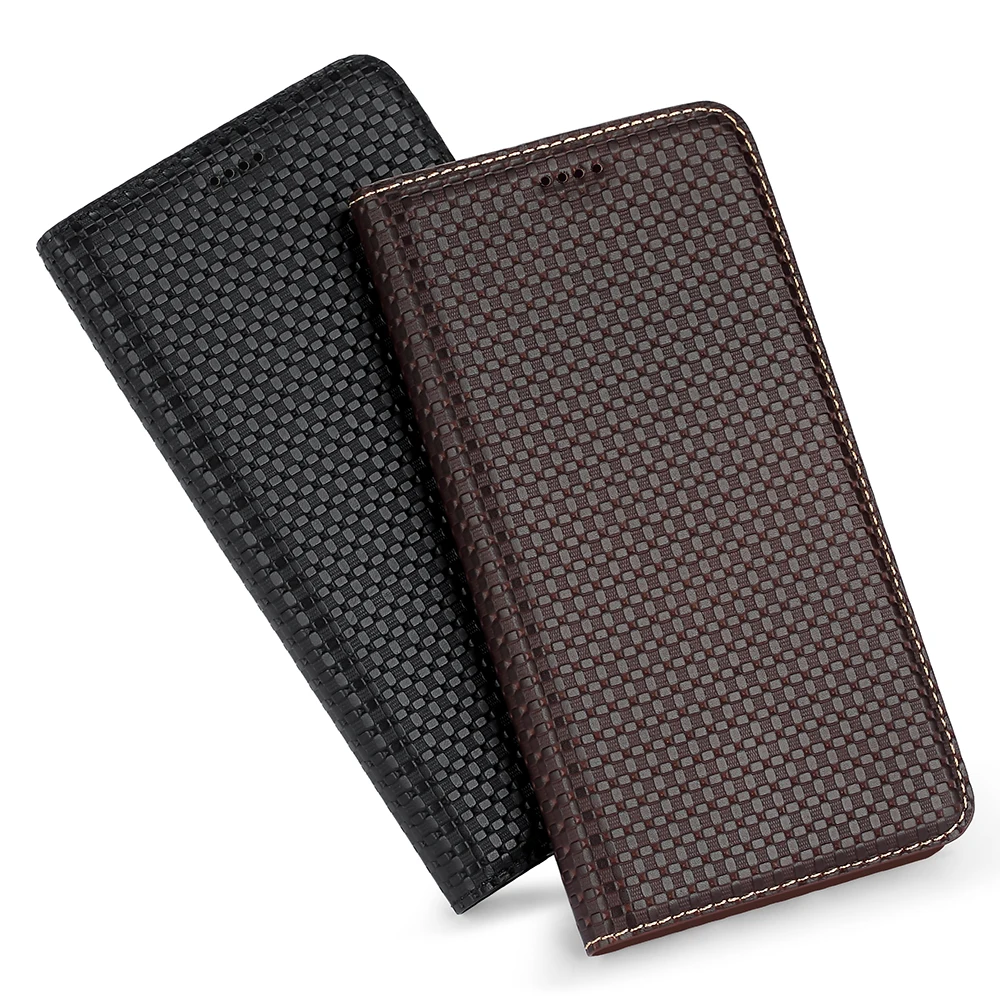 

Luxury Mat Pattern Case For OnePlus Nord 2T 2 N300 N200 N100 N20 SE N10 CE3 Lite CE2 CE Natural Leather Magnetic Card Flip Cover