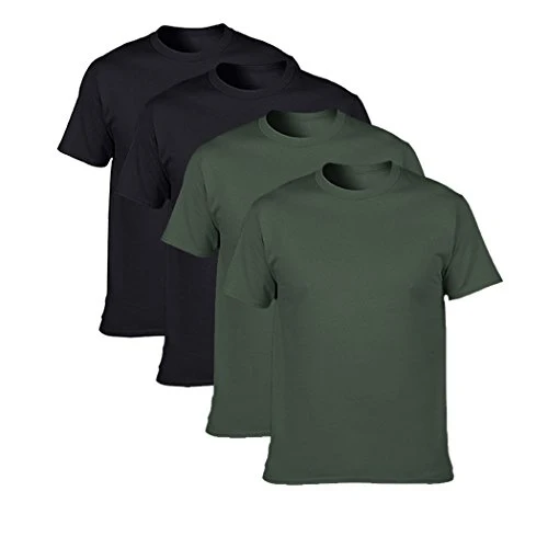 

Однотонная Повседневная футболка с круглым вырезом