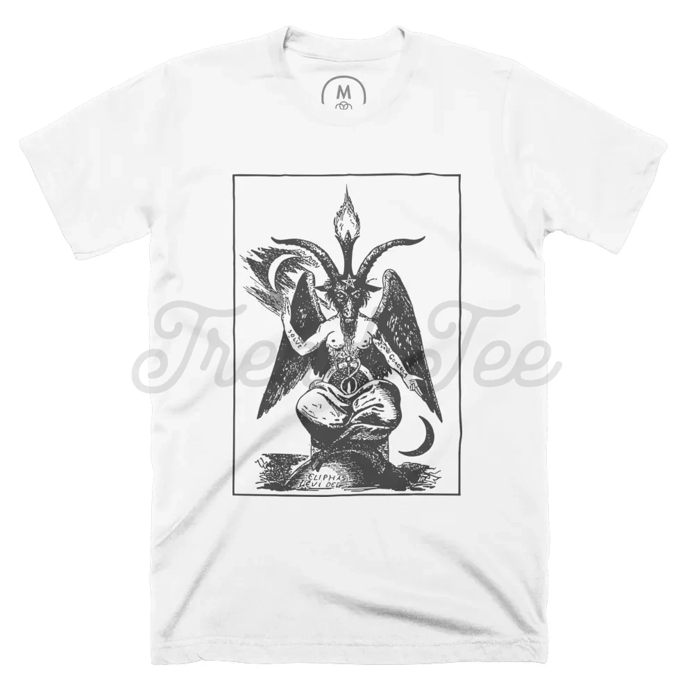 Мужская Повседневная футболка Baphomet от Eliphas Levi с круглым вырезом и коротким