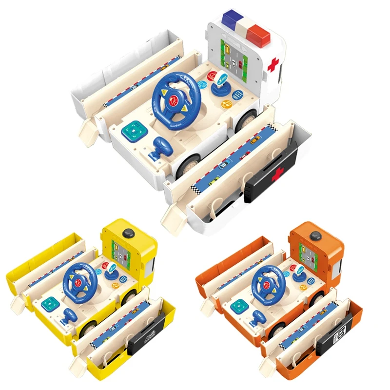 

Children Deformation Toy Car Kids Simulation School Bus Driving Toy Boys Educational Multifunctional Car