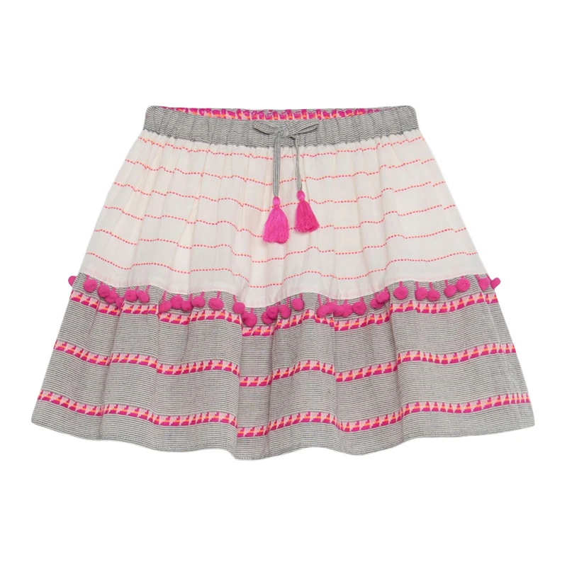 Детская юбка-пачка с цветочным принтом в стиле кэжуал |