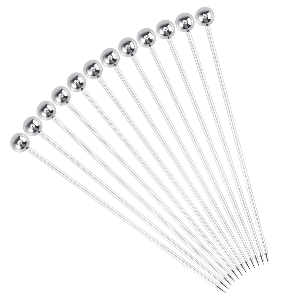 

Cocktail Picks Fruit Skewers Sticks Metal Drink Stirrers Foodstainless Steel Toothpick Toothpicks Appetizers Decor Stick Coffee