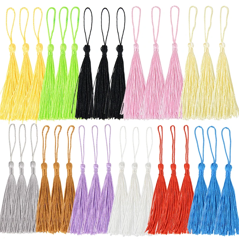 

100pc Colorful Tassel DIY Sewing Clothing Pendant Decoration Jewelry Making Handcraft Jewelry Sewing Accessories Curtain Lanyard