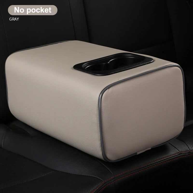 

Новый универсальный автомобильный подлокотник, коробка для заднего подлокотника, заднего центрального подлокотника, кожаный подлокотник с двумя рядами, подстаканник, центральный подлокотник