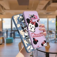 minnie mouse disney cute for xiaomi poco x3 nfc f3 gt x2 m4 m3 m2 redmi 9a note 10s 10 9 pro liquid silicone rope phone case