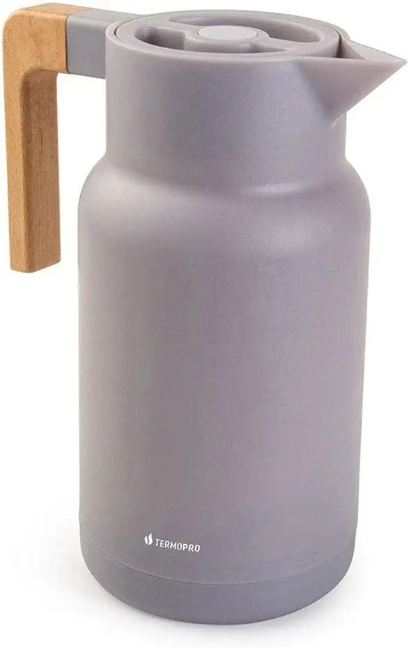 

Wood Fashion Grey Thermal Bottle 1 L Glass Office Thermos Bottle Insulation Kettle Hot Water Thermos Pot