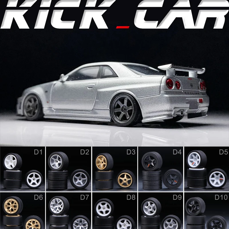 

Автомобильные колеса из АБС-пластика Kickcar 1/64 диаметром 10 мм для модели автомобиля с резиновой шиной Тип D модифицированные детали гоночный а...