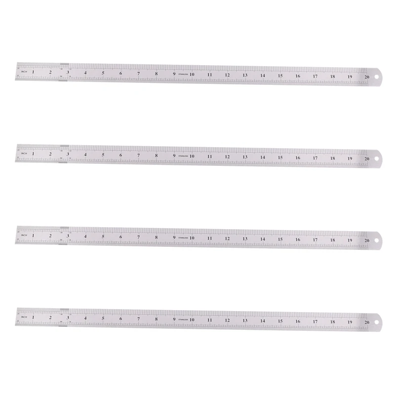 

4 шт., линейка из нержавеющей стали, 50 см
