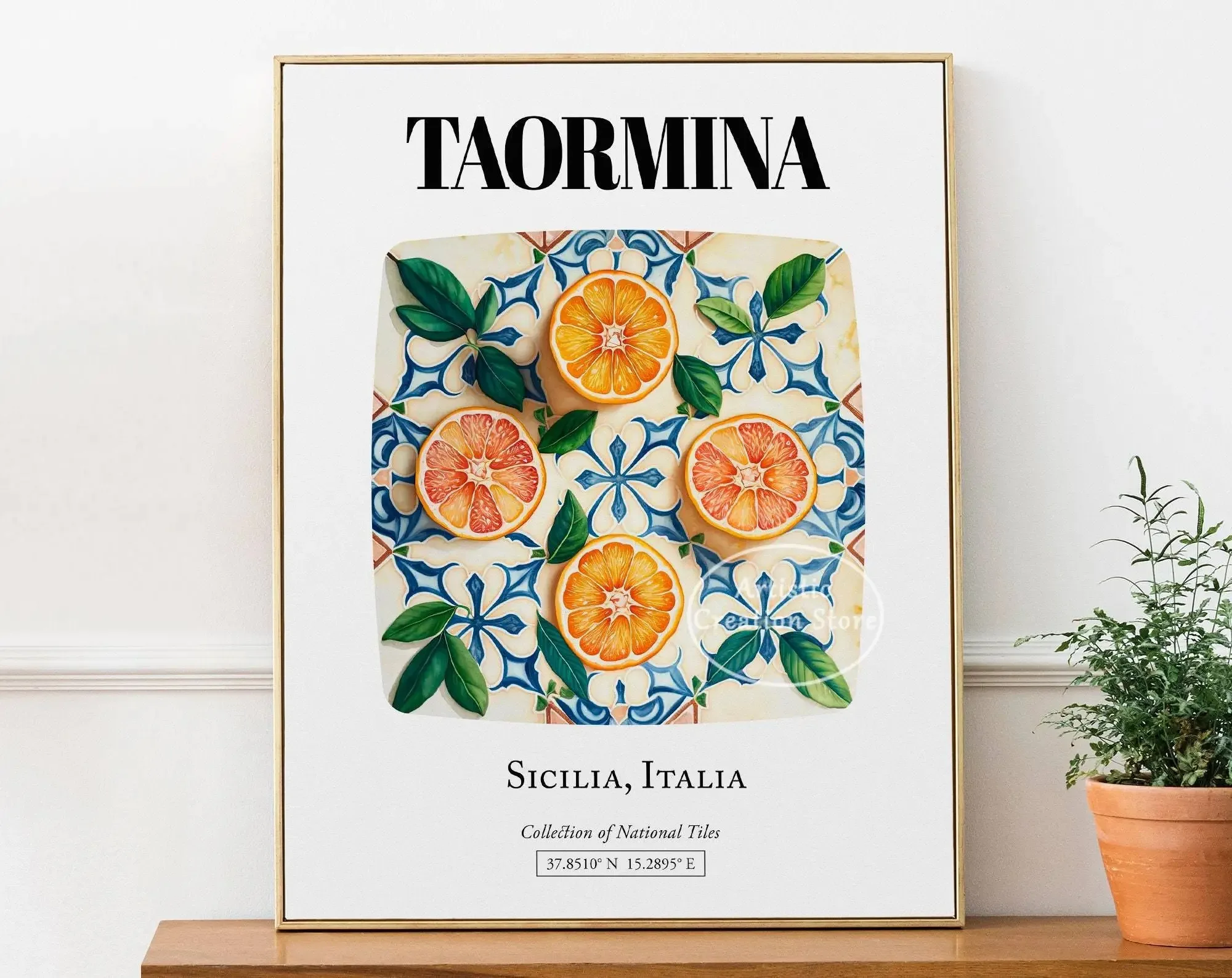

Печать на холсте Taormina Sicily Italy Colorful Oranges