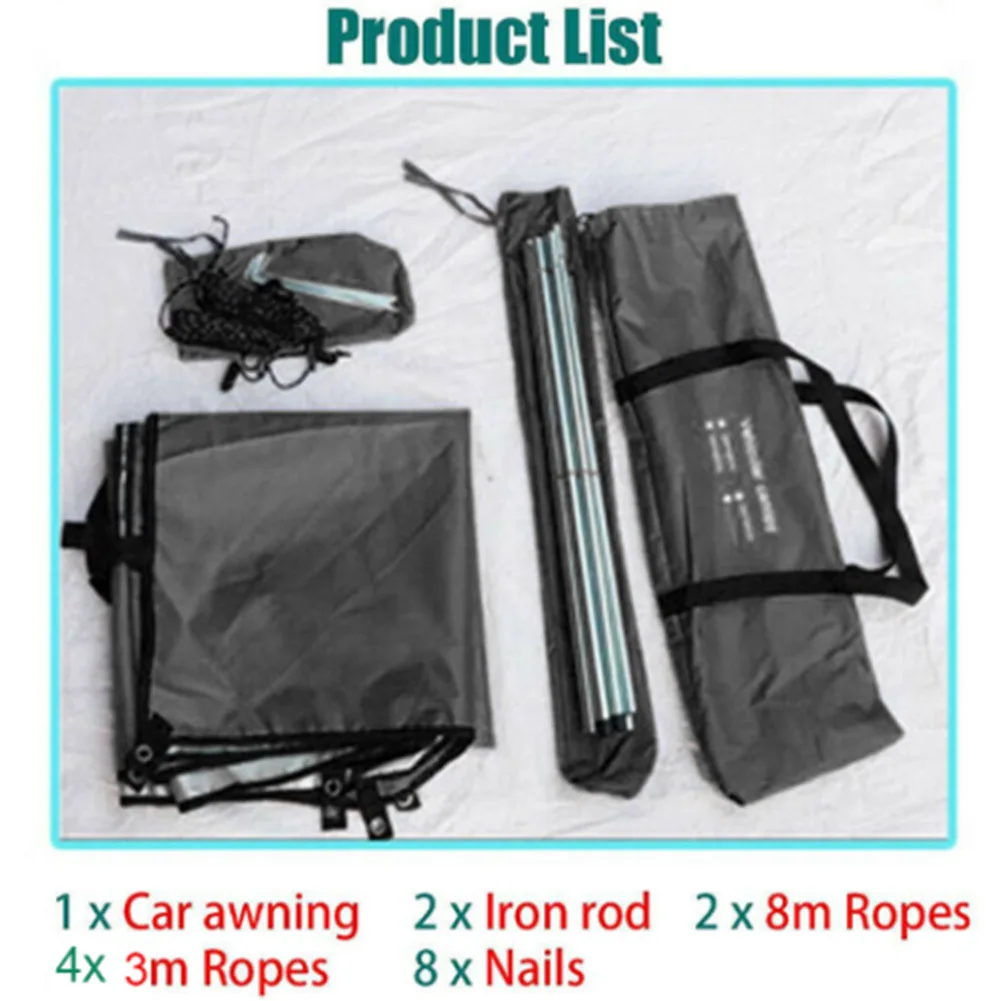 

Универсальный тент, Солнцезащитный навес, солнцезащитный козырек для автофургона, внедорожника Campervan, черный навес от солнца и дождя, аксес...