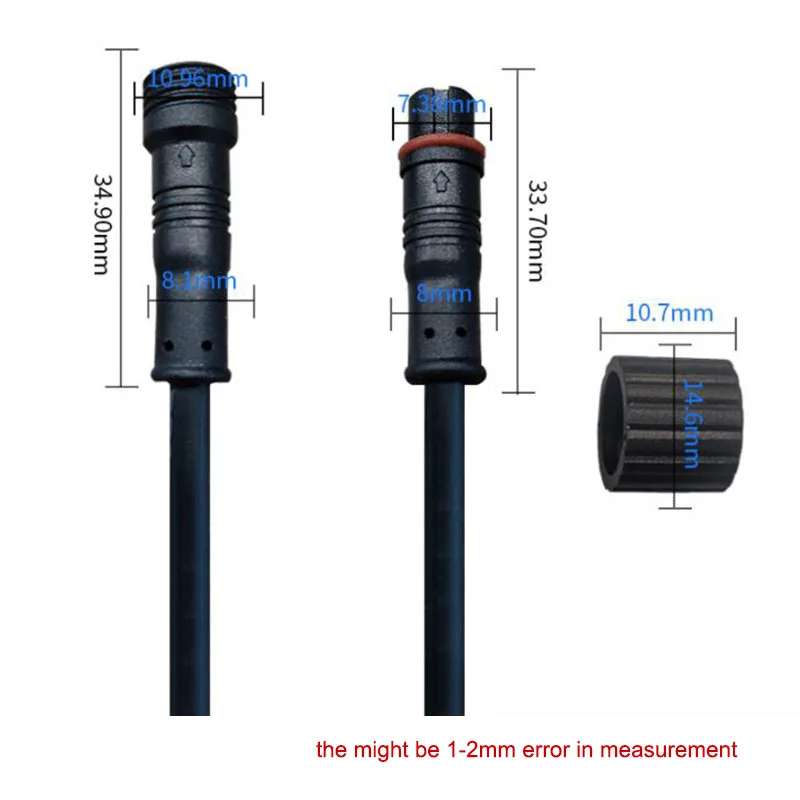 Фото 2-контактный 3-контактный 4-контактный разъем 24AWG 3A для светодиодных лент, штекер, гнездовой разъем, разъем 15 мм, водонепроницаемый IP65 №5
