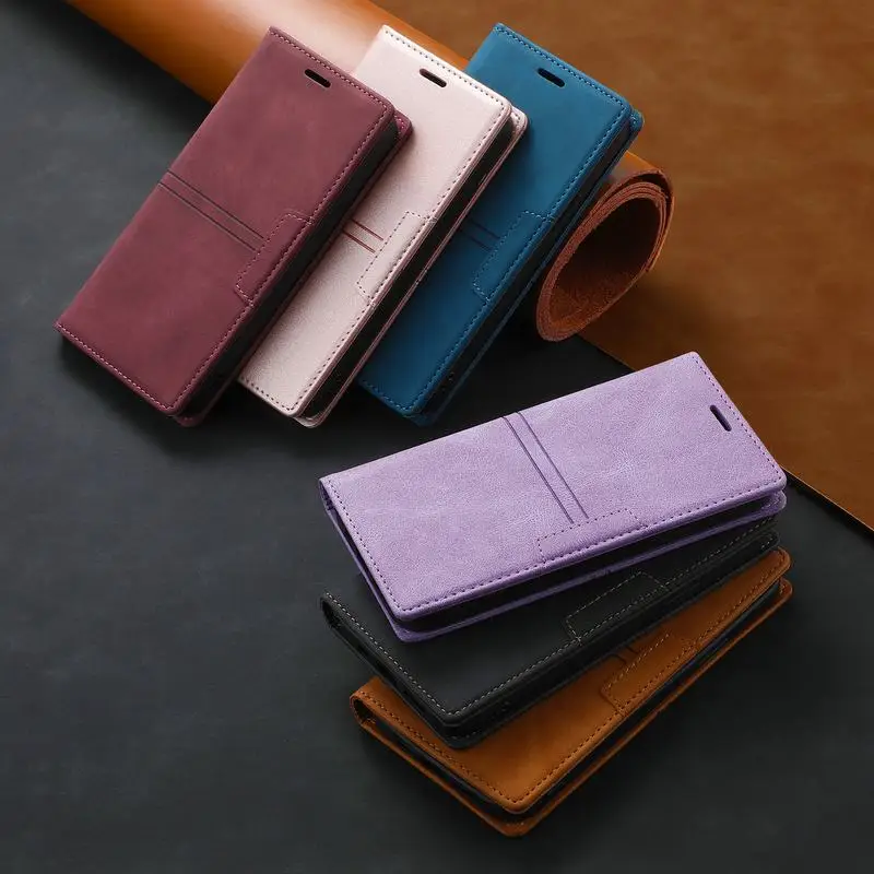 

Leather Wallet Case Cover For Samsung Galaxy A50 A70 A40 A30 A20 A20E A10 A6 J8 J6 J4 Plus Luxury Magnet Flip Silicone Phone Bag