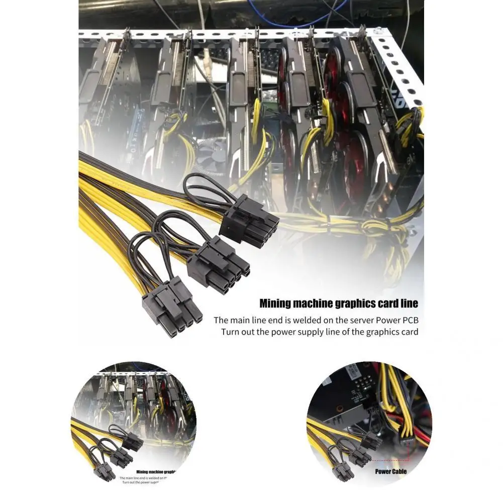 

Высококачественный 6P + 2P три разветвителя видеокарты шнур питания передачи данных TPE кабель передачи данных Замена компьютерных аксессуаро...