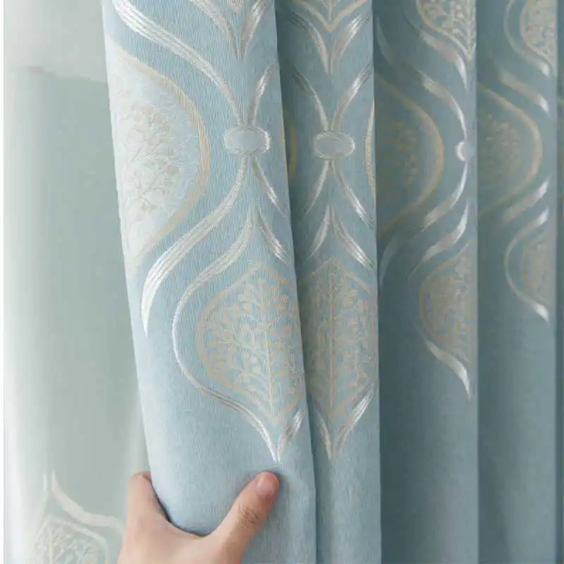 

2022 New Modern Simple Curtains For Living Room Bedroom Light Luxury Pure Color Thickening Children's Room Curtain