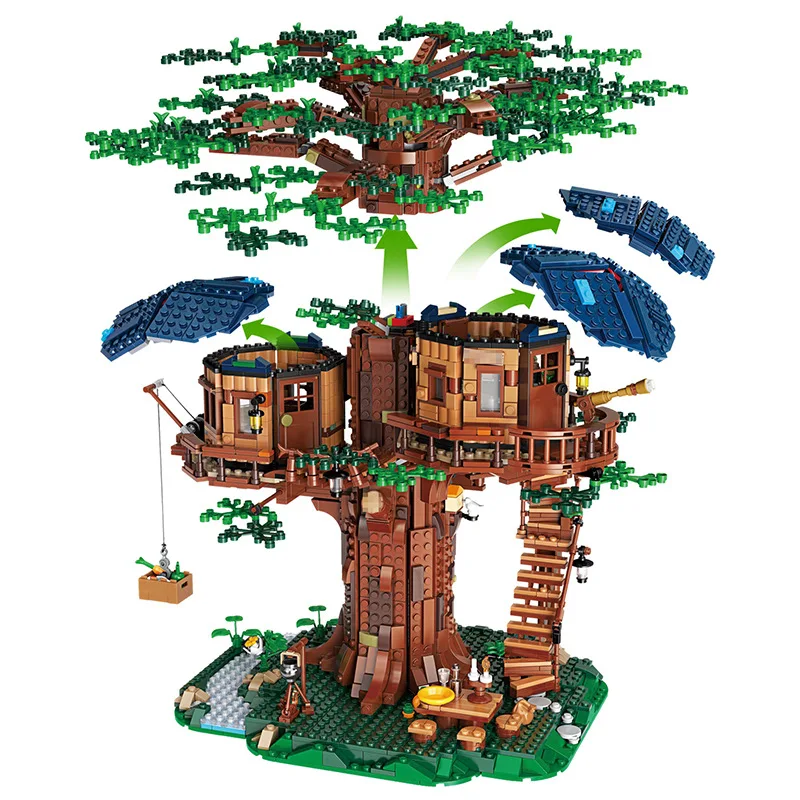 

2022 In Stock 1013+ Pieces House Tree Ideas MOC 33111 Model Building Blocks Brick Compatible 21318 Toys Boys Kids Gifts