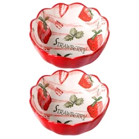 2pcs multipurpose decorative practical durable food containers food bowls fruit bowls salad bowls for home