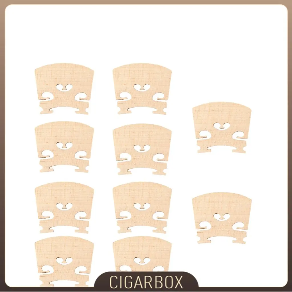 

10PCS Maple Violin Bridge Regular Type For 4/4 3/4 1/2 1/4 1/8 1/10 Size Instrument Accessories Violino Strings Bridge Part Tool