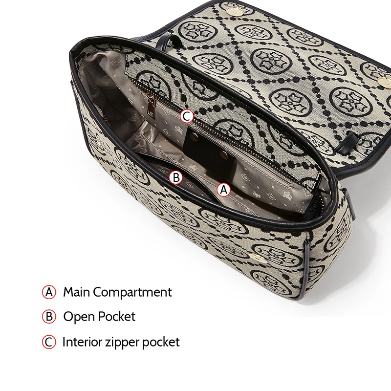 foxer new designer brand logo print women crossbody shoulder bag female office commuter tote fabric simple stylish retro handbag free global shipping