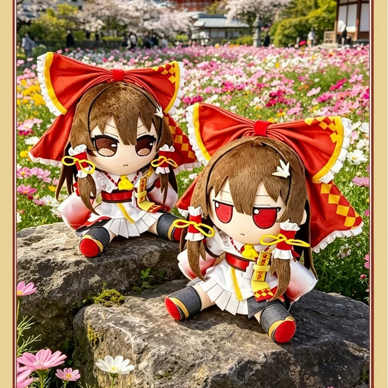 Фото Аниме-игра TouHou Project: Мягкая хлопковая кукла Хакурей Рейму (версия Макука Сай) для косплея, кавайная, с фумо-элементами. Игровые фигурки для переодевания в подарок №1