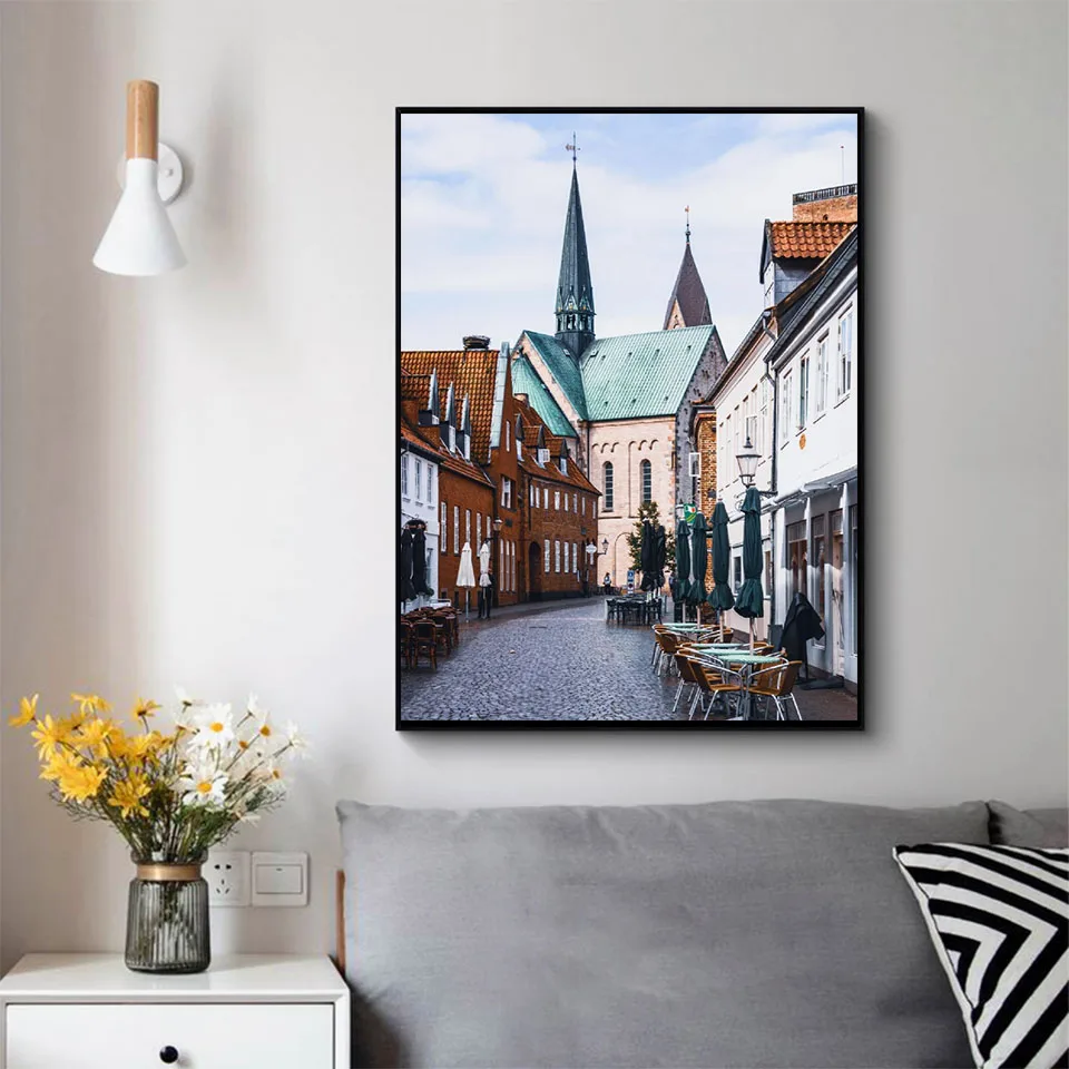 Алмазная 5D картина LZAIQIZG полноразмерная/круглая городская живопись пейзаж