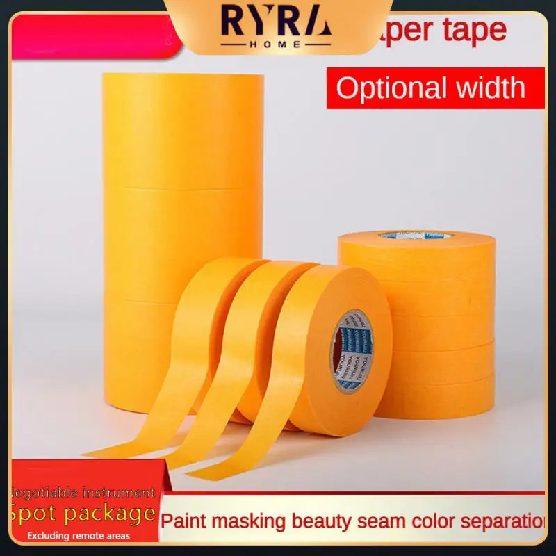 

Yellow And Paper Tape Packing Paper Craft No Trace Clear Sticker Masking Paper Color Separation Washi Tape Household Gadgets 50m
