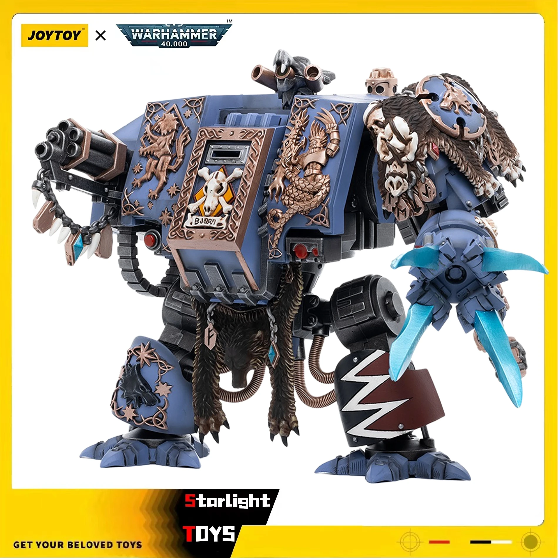 Фото 【В наличии】JOYTOY 1/18 Фигурка Warhammer 40K Space Wolves Bjorn The Fell-Handed Model Toy Doll №1