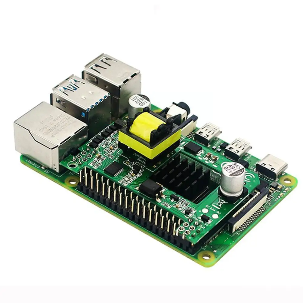 Сетевая плата с радиатором для Raspberry Pi 4b/3b + G3s2 модуль активного питания Ethernet Poe