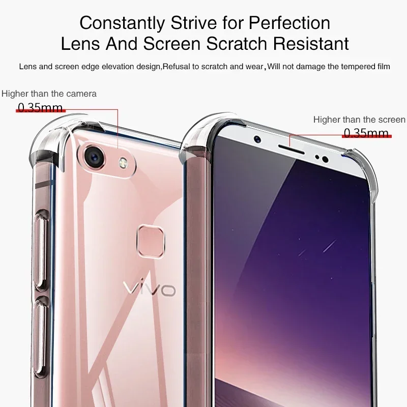 Утолщенная подушка безопасности для VIVO Y70 Y71 Y71A Y73 Y75 Y75S Y79 Y79A 2017 2018 мягкие