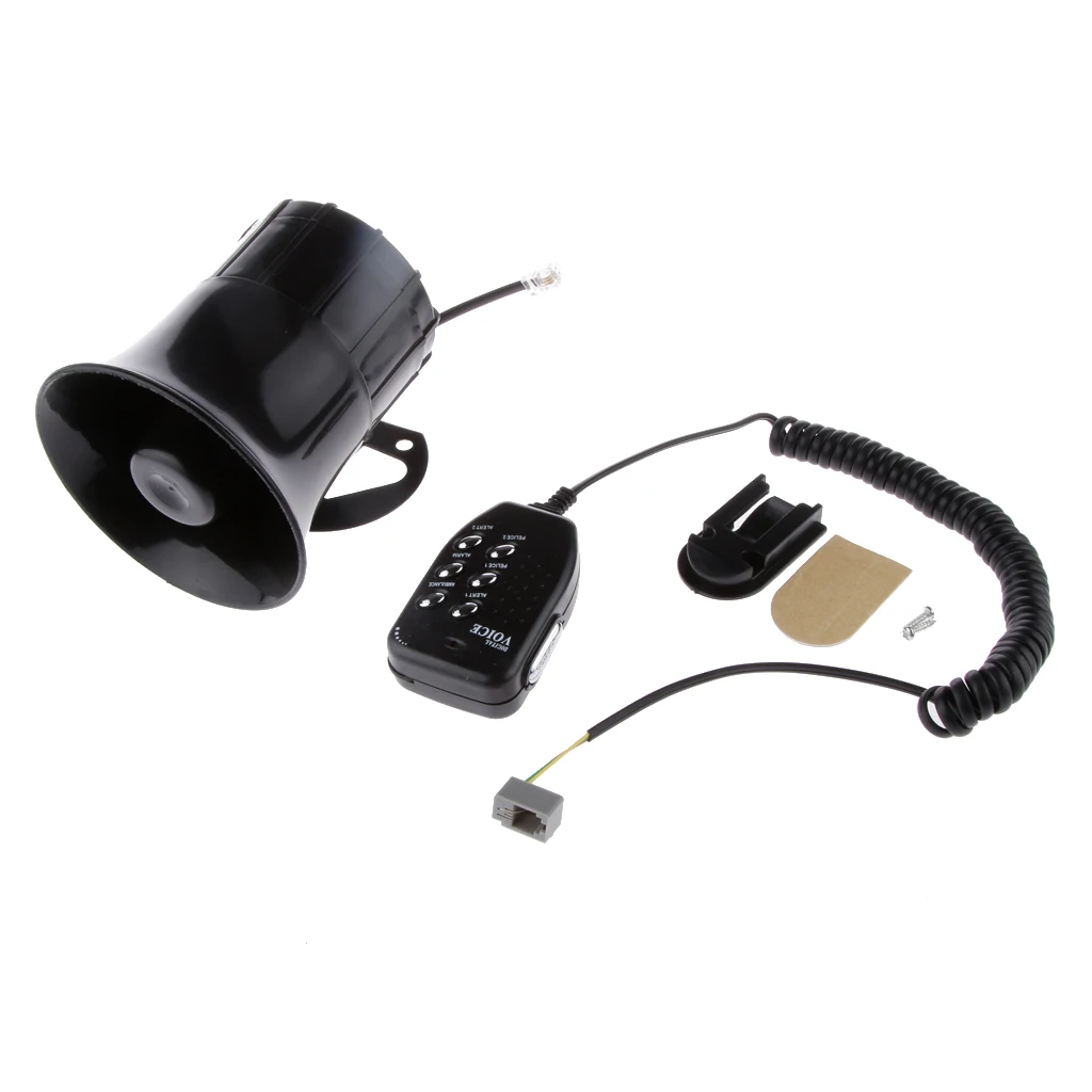 

50 Вт 12 В 6 звуков громкий громкоговоритель для грузовика 150 дБ с микрофоном