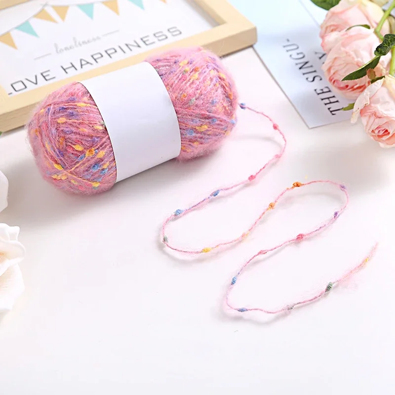 50 г/шарик мохеровая пряжа радужного цвета мягкая удобная ручная работа шарф