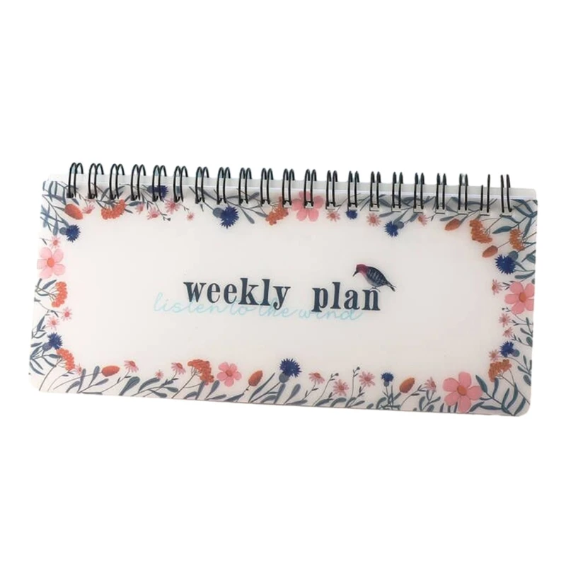 

Weekly Planner with Tearable Page Twin-coil Binding Undated Weekly Planner