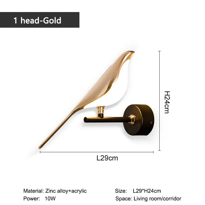

MANGDAL Creative Bird 360° LED настенные светильники