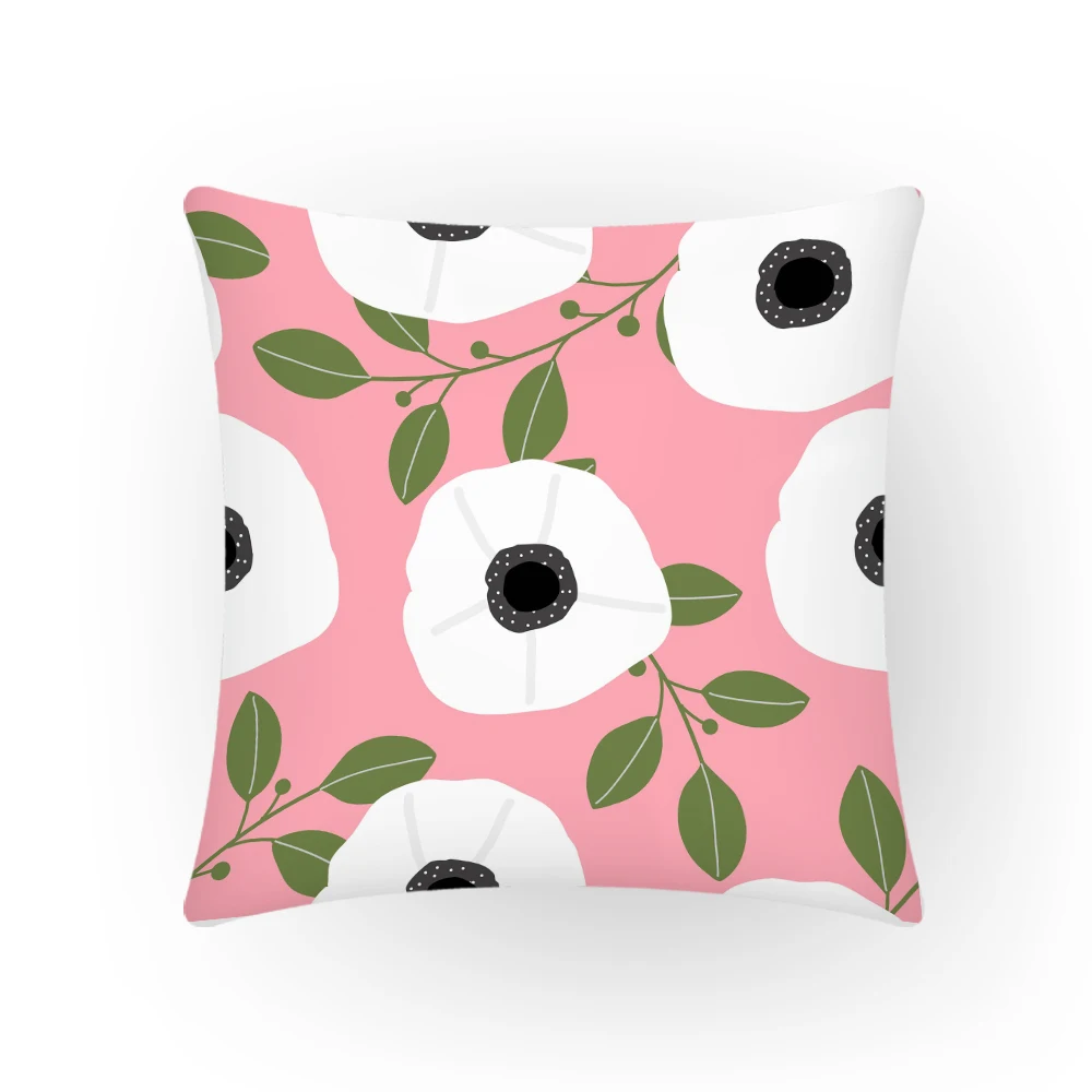 

Throw Pillow Covers Decoration Home Decor Print Floral Chair Cushion Colorful Decorative Pillows Bedroom Flower Sofa 45x45 E2013