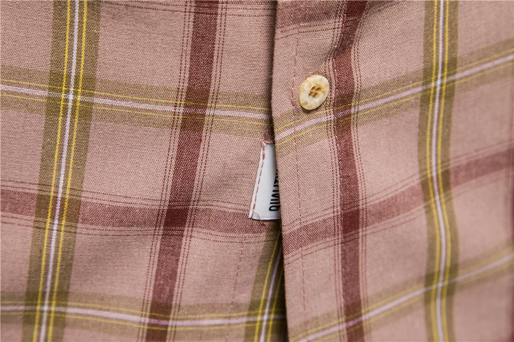 2022 spring autumn new Korean style 100% cotton US size men's business casual shirt fashion plaid men's long-sleeved shirt top