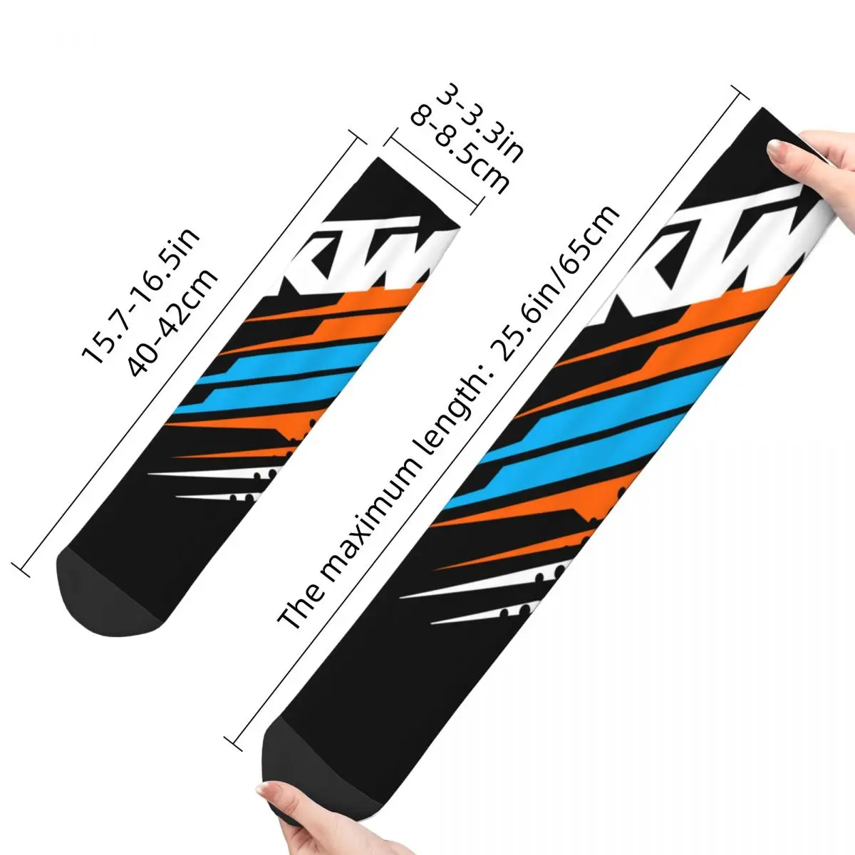Racing Motorcyle Socks Motorcross Accessories Read To Race Motor Design Socks Outfits for Motorbike Rider Cozy Printing Stocking