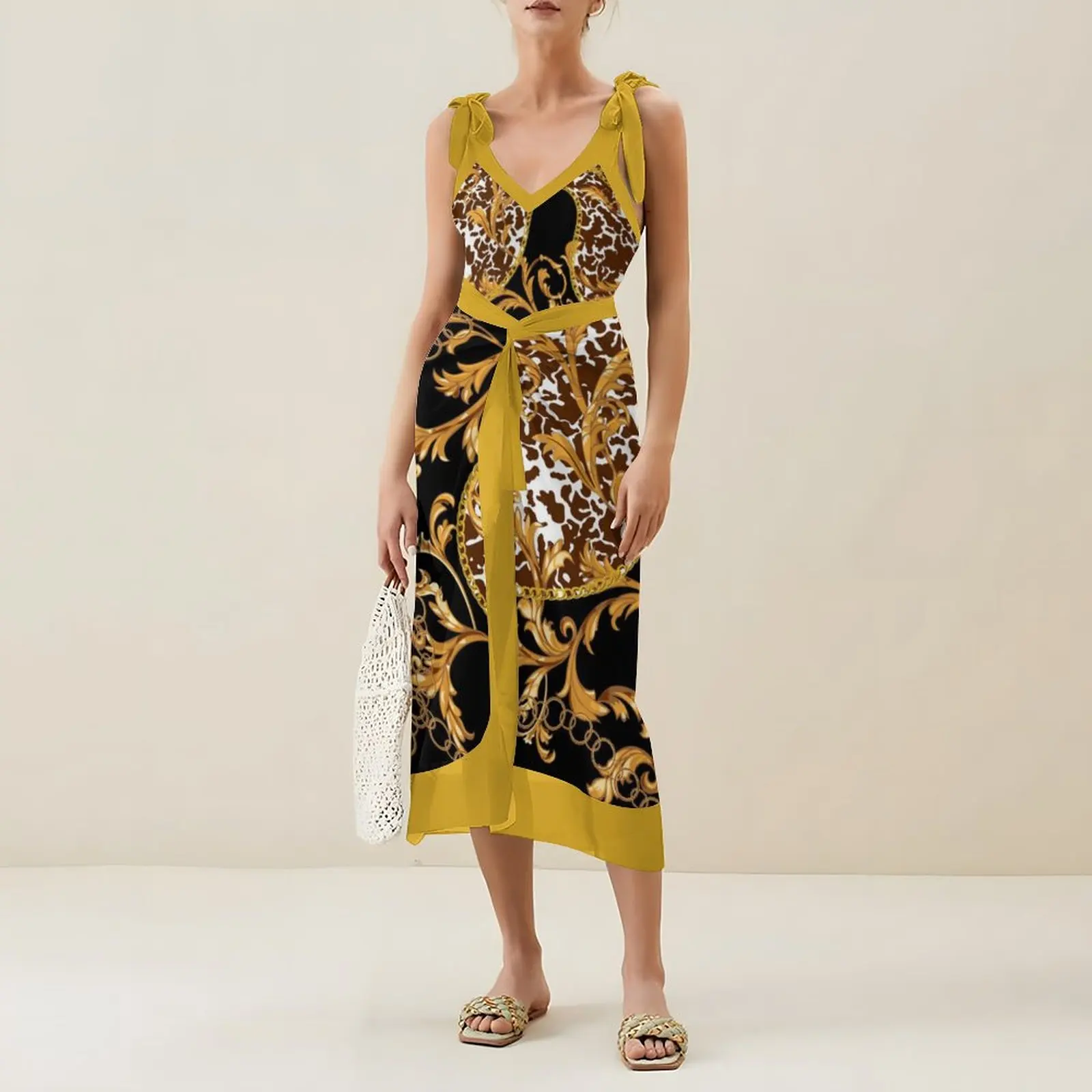 

Женский сплошной купальник с юбкой, винтажный купальник с пуш-ап и высокой талией, сексуальная летняя пляжная одежда, платье с леопардовым принтом, 2023