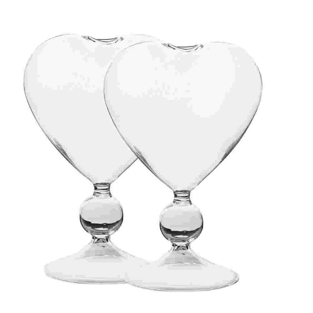 

Glasses Cocktail Goblet Champagne Heart Cup Drinking Goblets Shaped Cups Crystal Martini Whiskey Wedding Beverage Clear Red