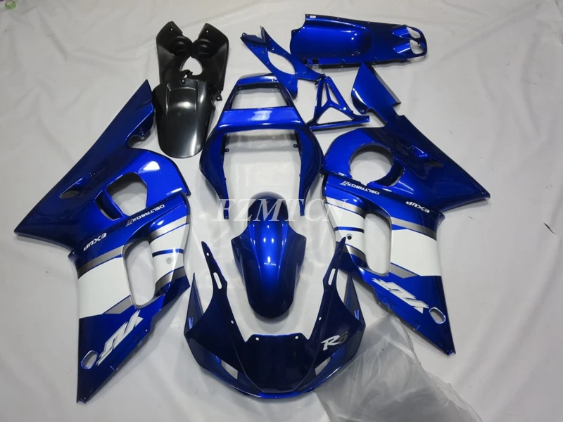 

4Gifts New ABS Motorcycle Fairings Kit Fit For YAMAHA YZF- R6 1998 1999 2000 2001 2002 98 99 00 01 02 Bodywork Set White Blue FR
