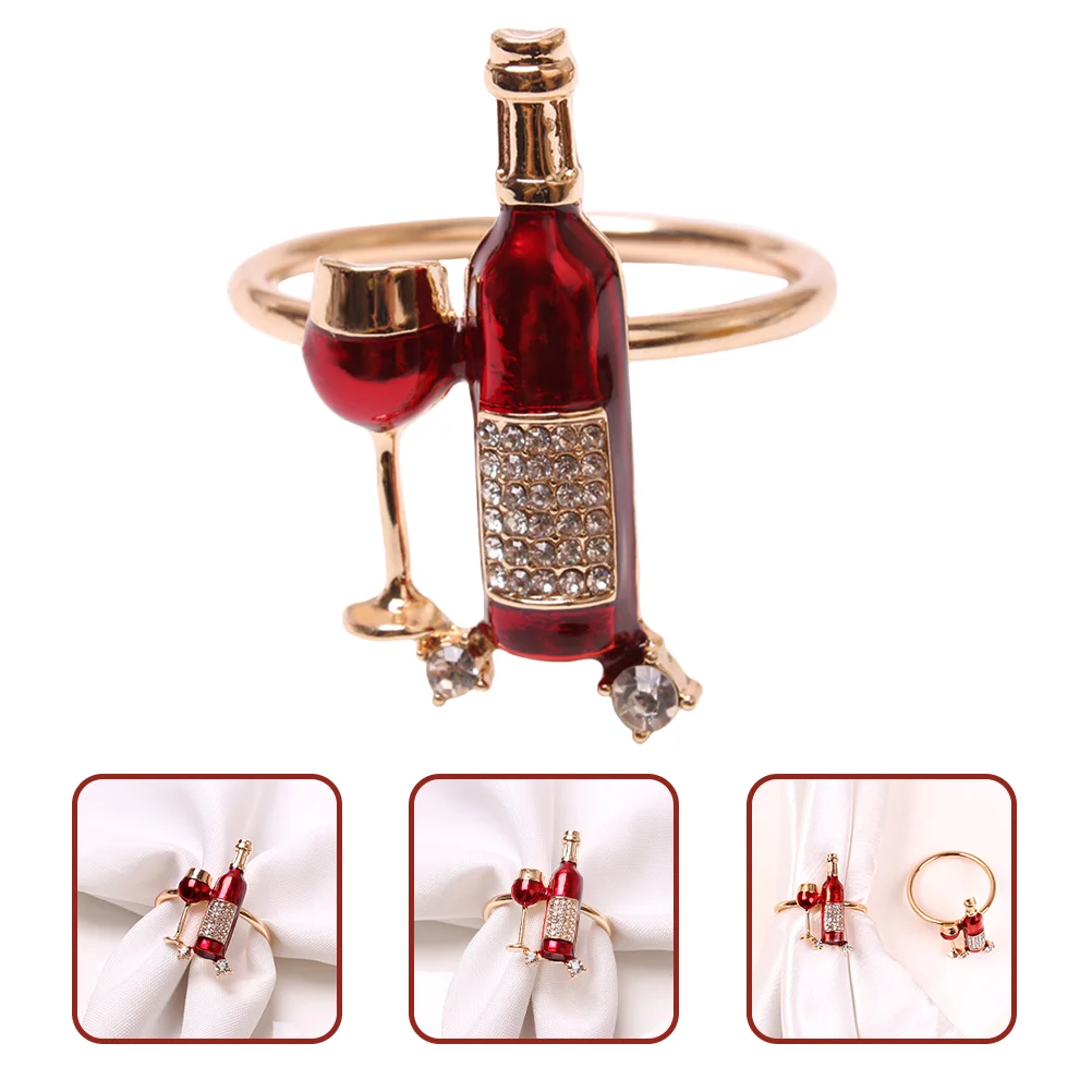 

4Pcs Reusable Chic Decorative Compact Napkin Buckle Serviette Buckle Napkin Accessory for Decor Restaurant