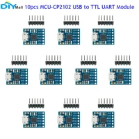 10pcs mcu cp2102 module usb to ttl uart serial port converter 6pin stc downloader for arduino support win78 1 linux