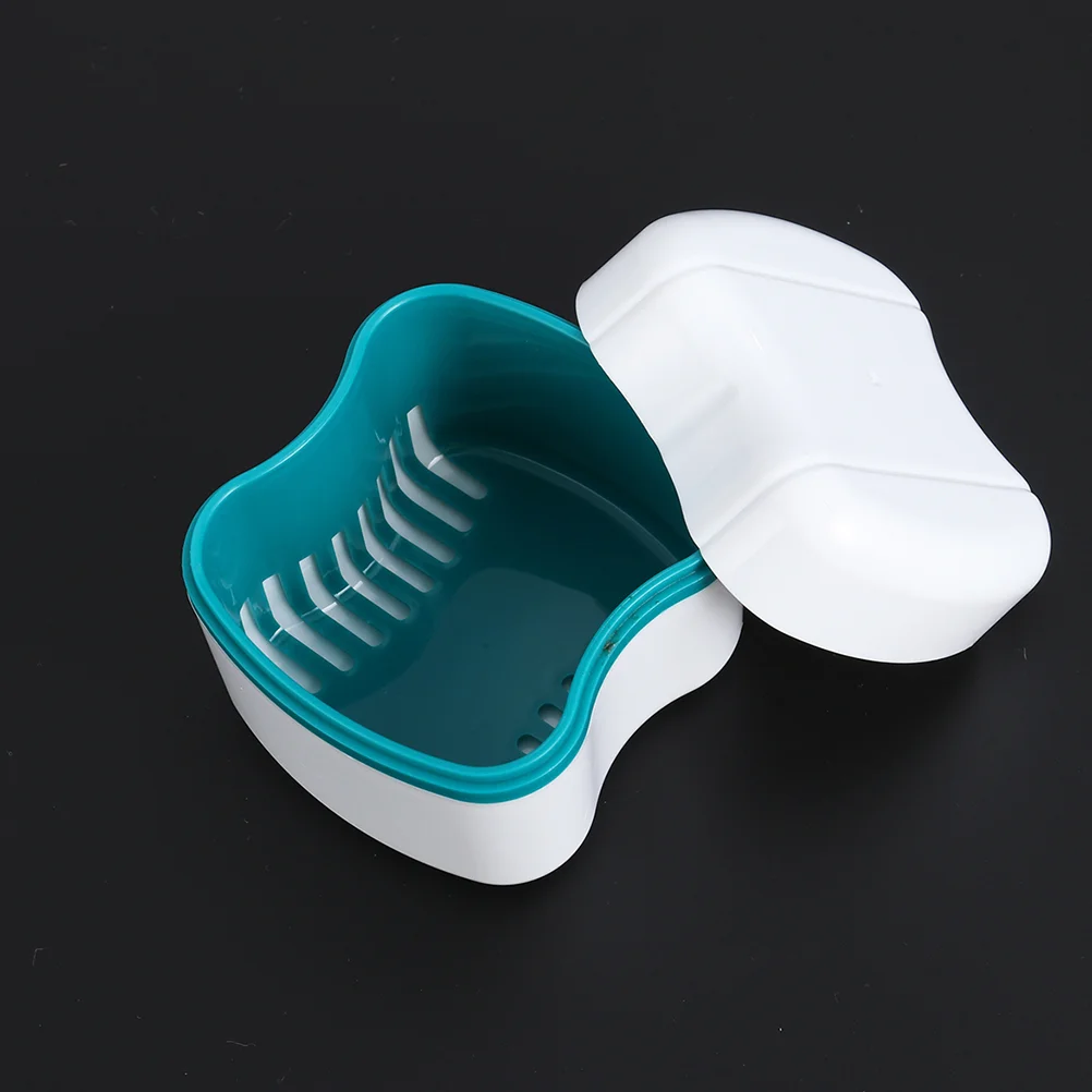 

Denture Case Container Box Storage Holder Retainer False Bath Teeth Cup Mouthguard Guard Travel Mouth Cleaning Pocket Lid Braces