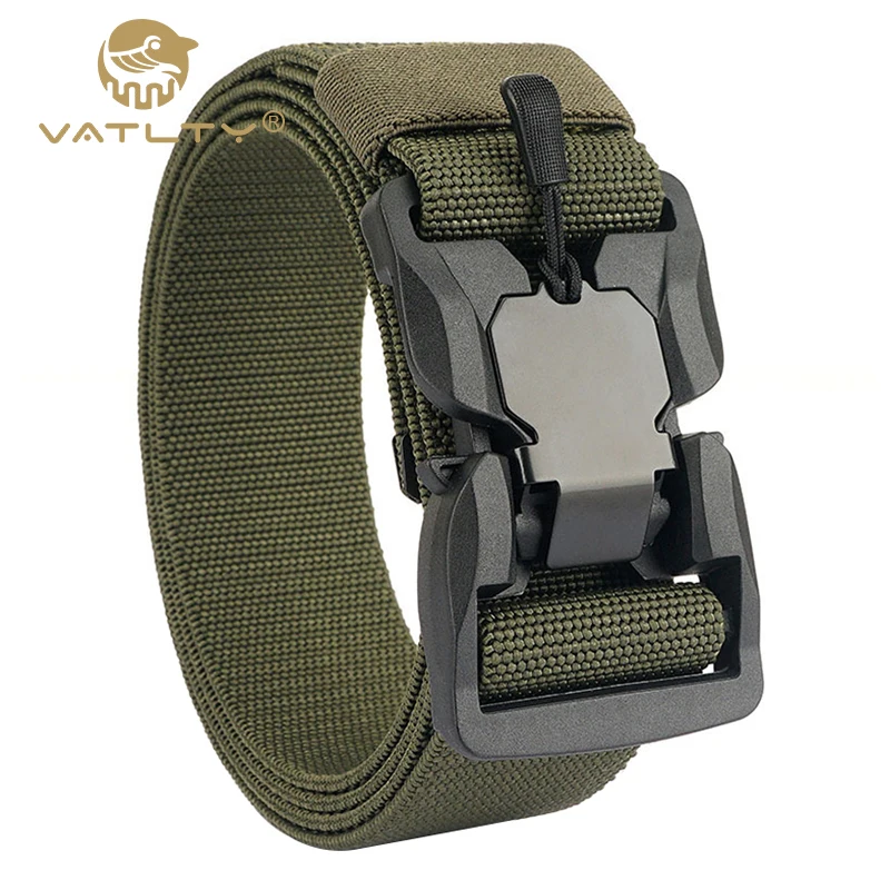 VATLTY 2022 New Men's Stretch Belt Strong Nylon Buckle Magnetic Quick Release Unisex Sports Belt Military Tactical Waistband