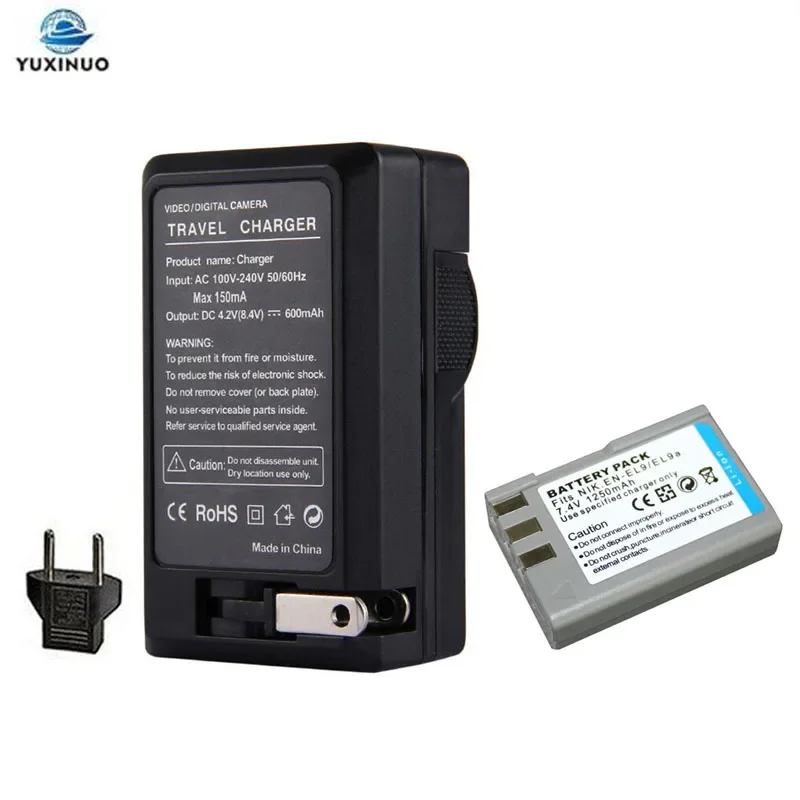 

Аккумулятор ENEL9 7,4 мА · ч, 1250 в, EN-EL9, EN-EL9A, ENEL9A, для цифровой камеры Nikon D40, D60, D40X, D5000, D3000, D3X, PM106