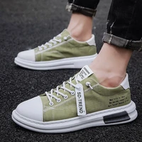 green canvas shoes men casual sneakers black designer shoes zapatos elevadores loafers shoes man fashion match white flat shoes