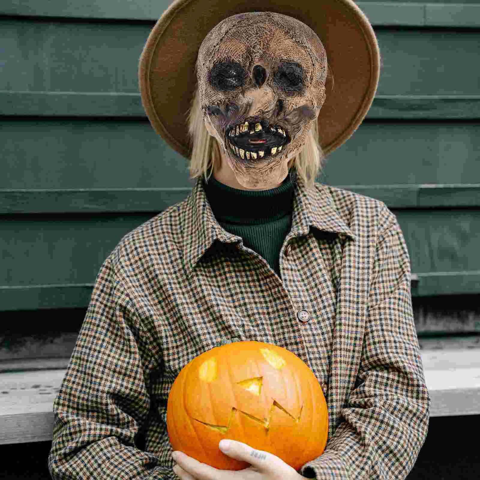 Страшная маска призрака Хэллоуин пугало костюм аксессуар реквизит для косплея