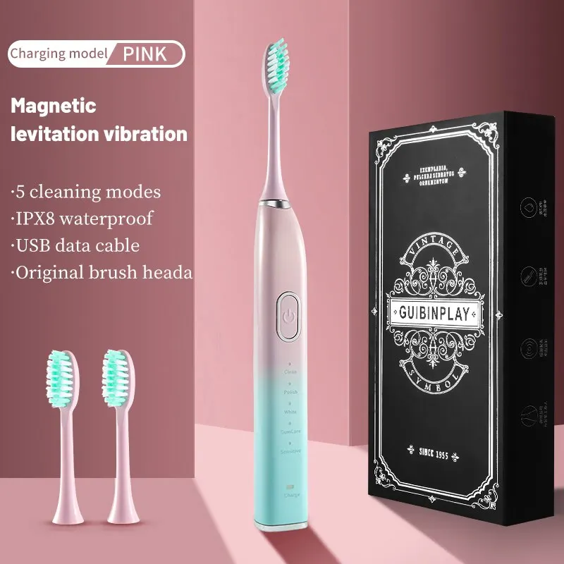 Gradient Usb Charge Rechargeable Soft Hair Ipx8 Waterproof