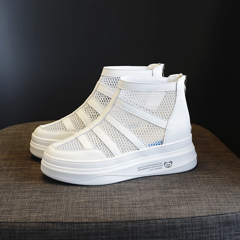 Platform Sports Shoes for Women 2023 White Casual Sneakers Girls Flats Designer Tennis Summer Footwear High Heels Athletic Shoe